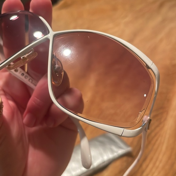 CHRISTIAN DIOR VTG WHITE SUNGLASSES - Picture 8 of 9